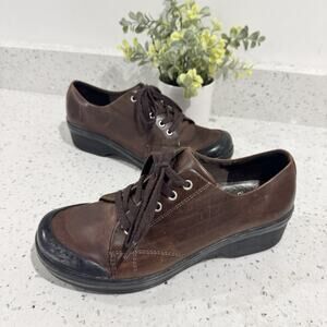 Dansko brown leather lace-up Oxford shoe Size 40